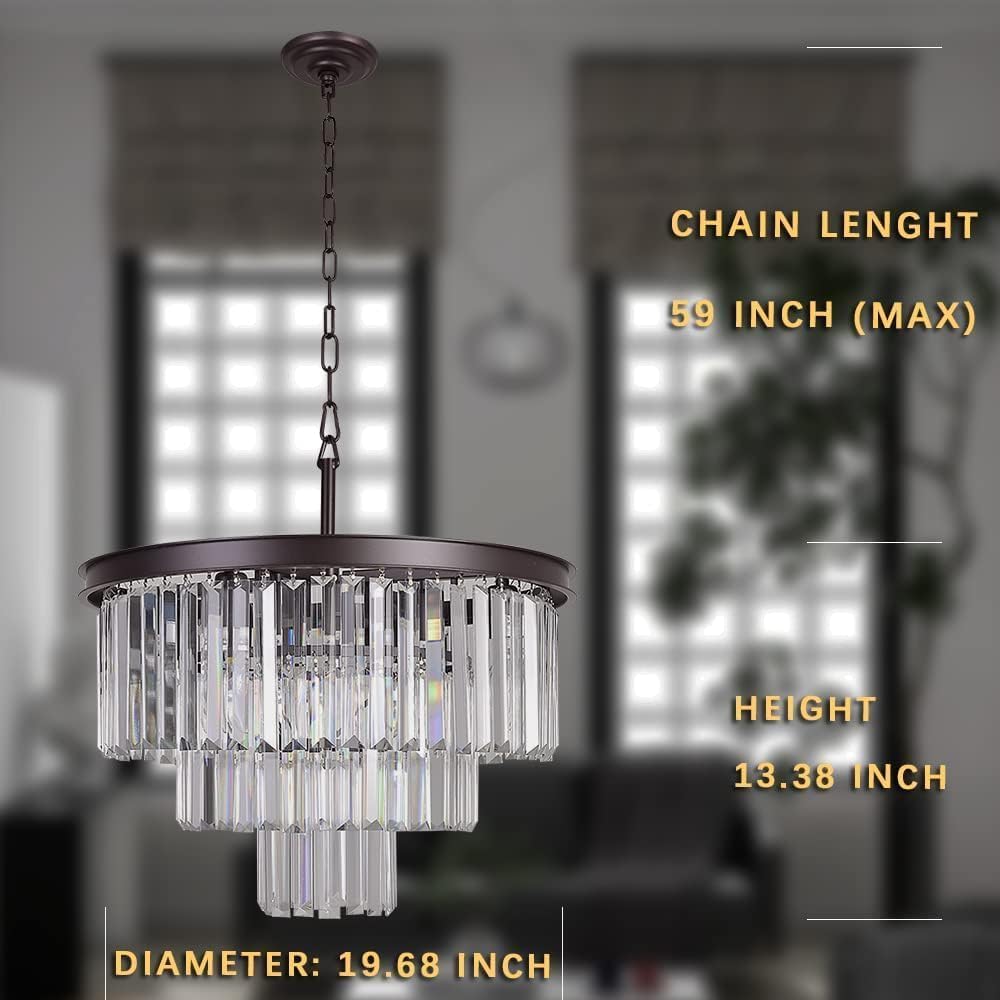 Bronze Modern Contemporary Crystal Chandeliers Lights Pendant Ceiling Lamp
