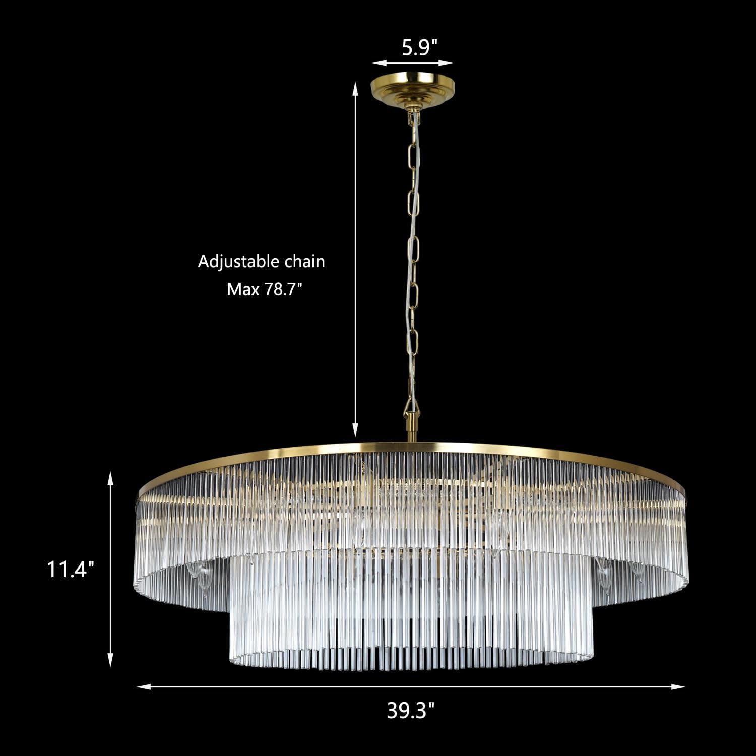 Contemporary Black Chandeliers Light Round Crystal Pendan Lamp for Foyer Entryway Dining Room