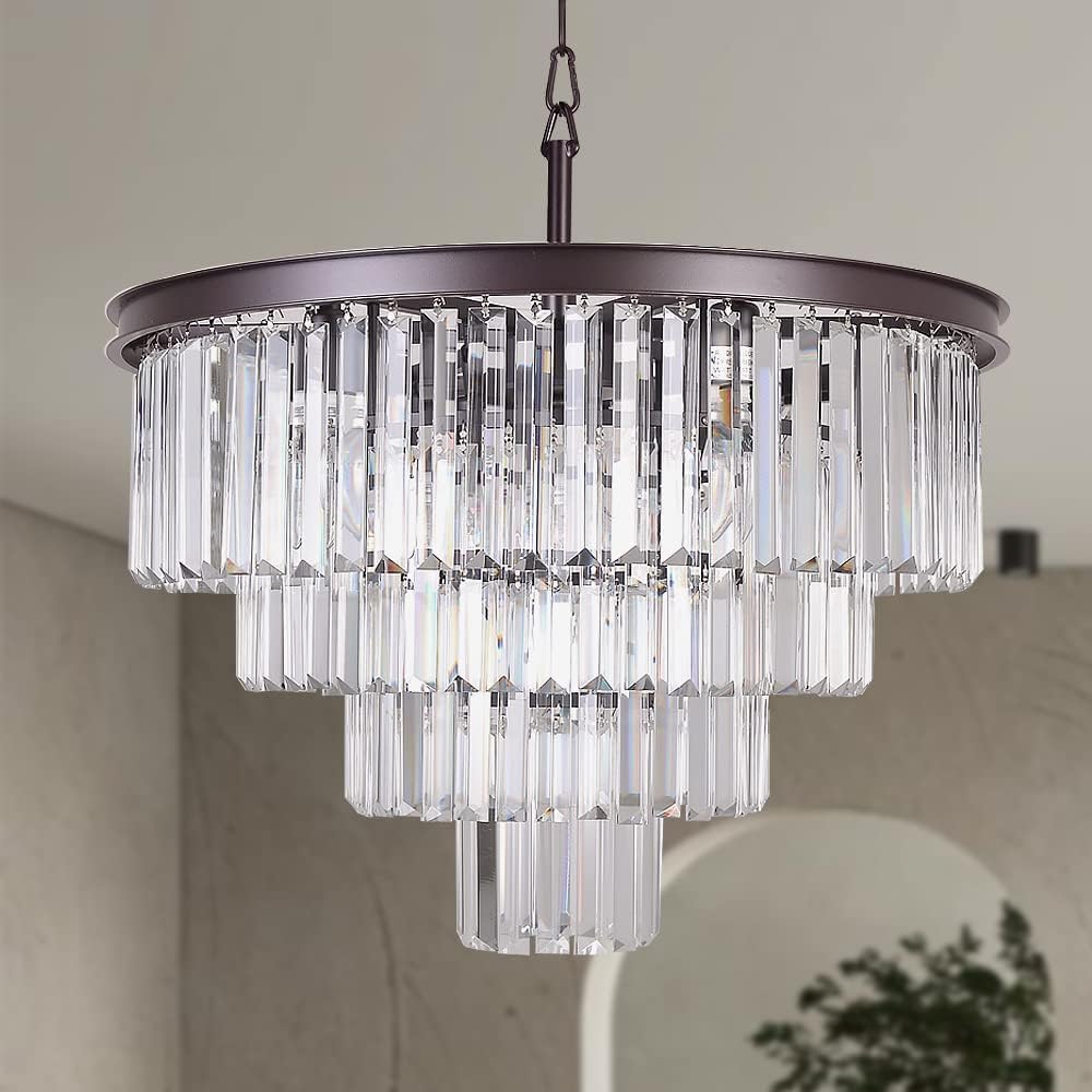 Bronze Modern Contemporary Crystal Chandeliers Lights Pendant Ceiling Lamp