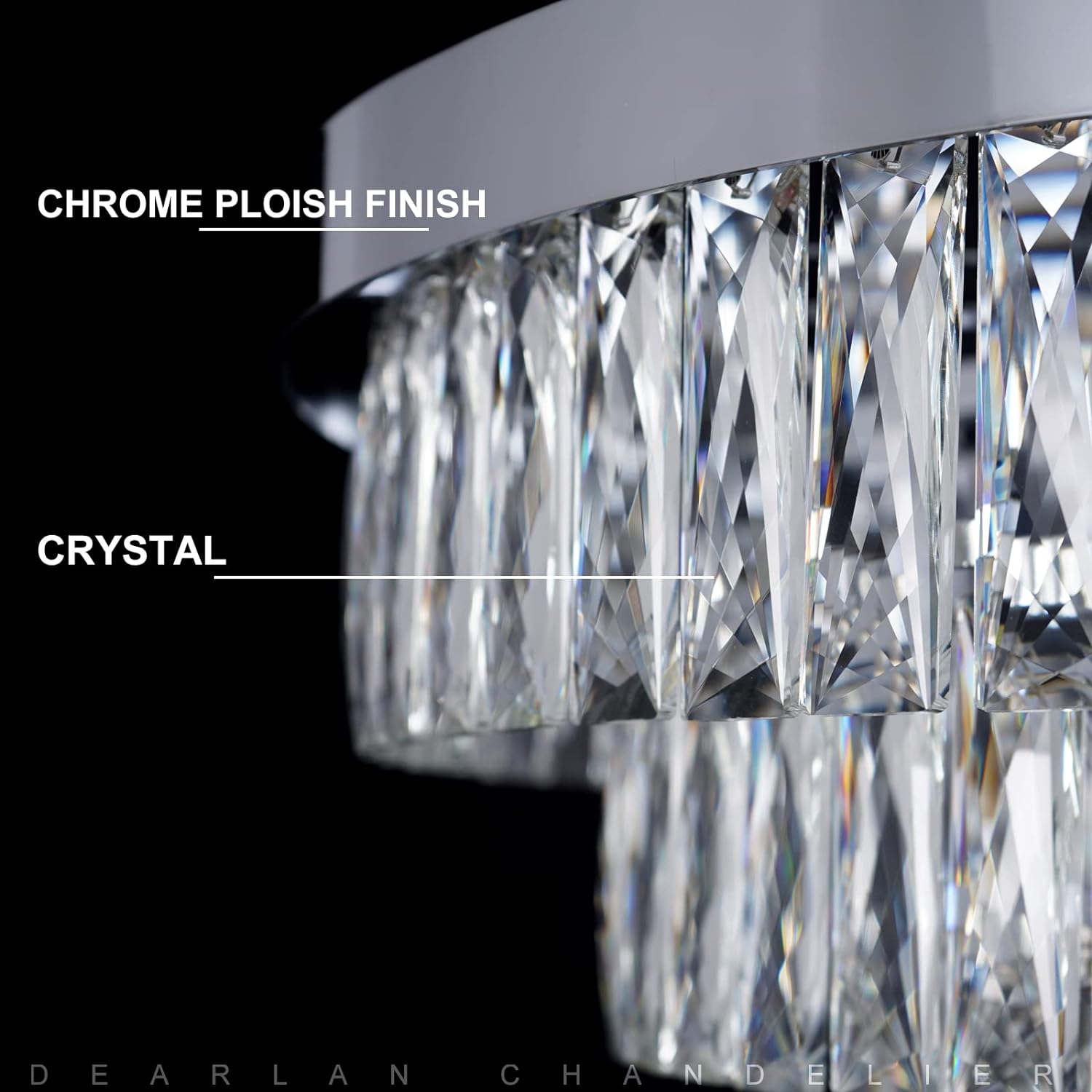 Modern Chandelier 11 Lights Island Pendant Ceiling Lighting for Living Room L39.36'' Chrome