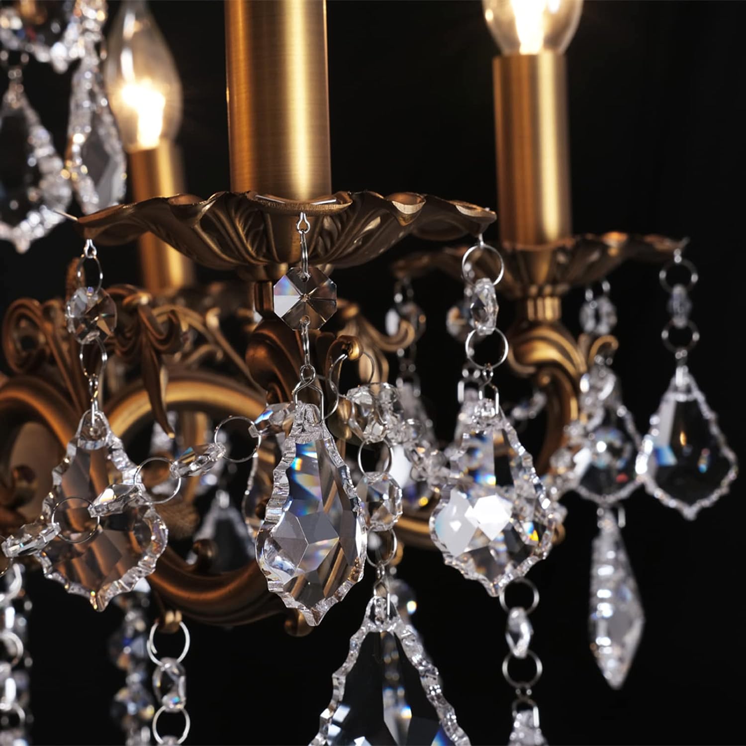 Crystal Chandeliers Rectangle Hanging Ceiling Light Fixture L33.85/L42.91/L51.95