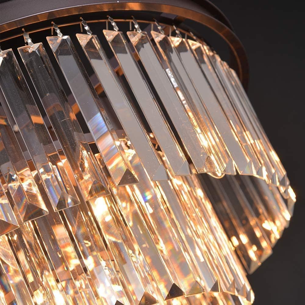 Bronze Modern Contemporary Crystal Chandeliers Lights Pendant Ceiling Lamp