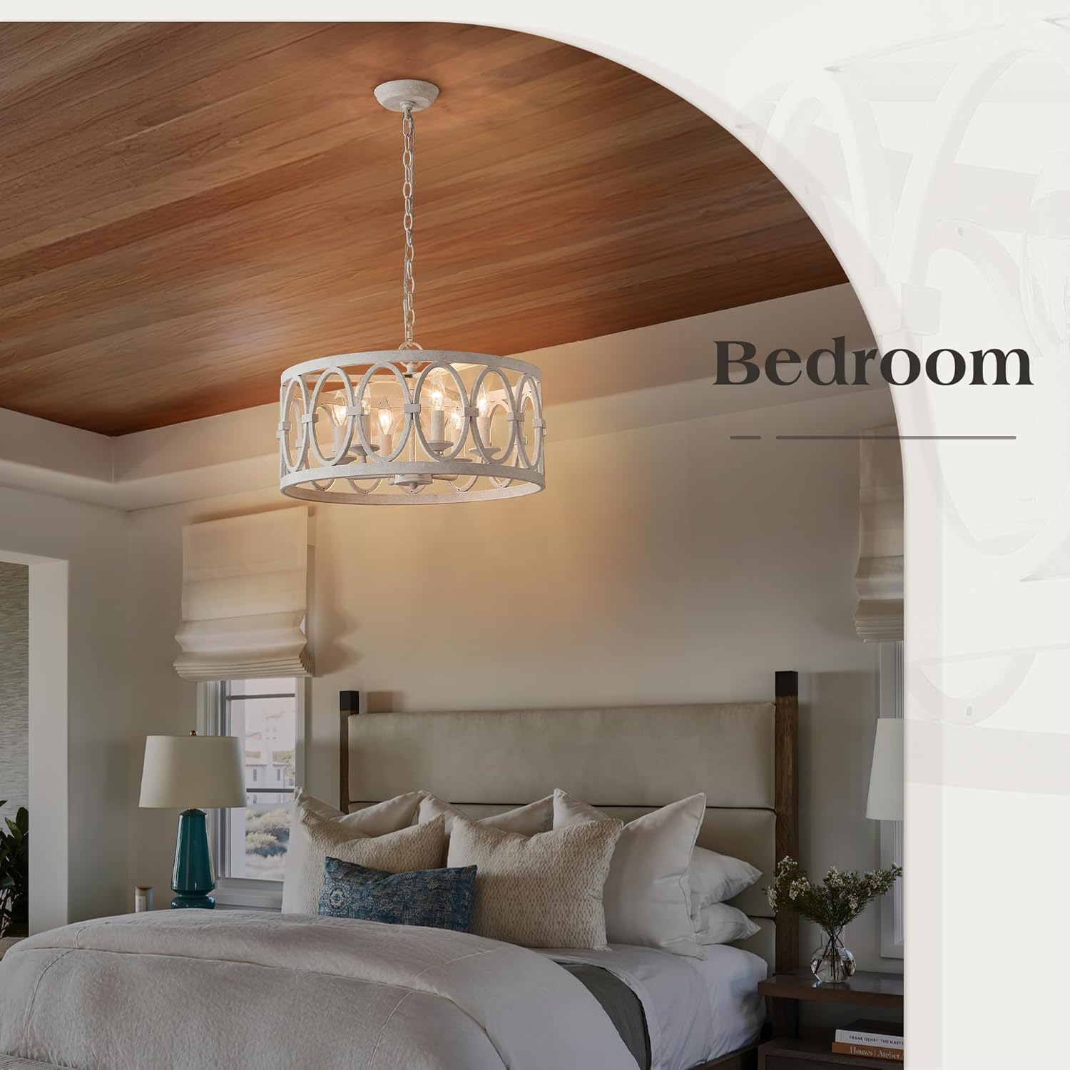 Modern Farmhouse Antique Chandelier Light for Dining Room Kitchen W19.7