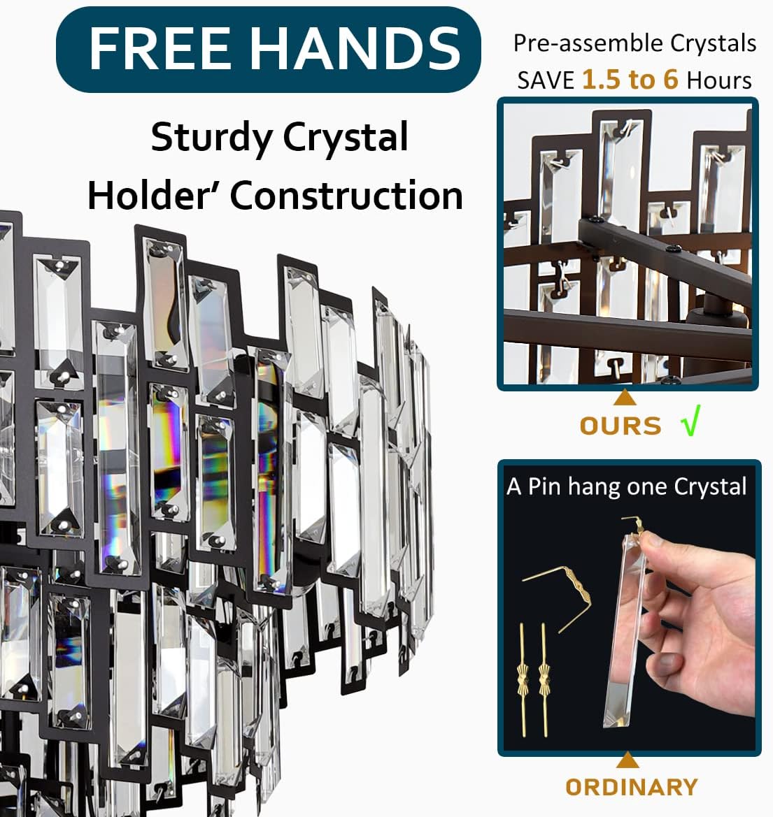 Chandeliers for Entryway Foyer Large Pendant for High Ceilings Wide Black Bronze