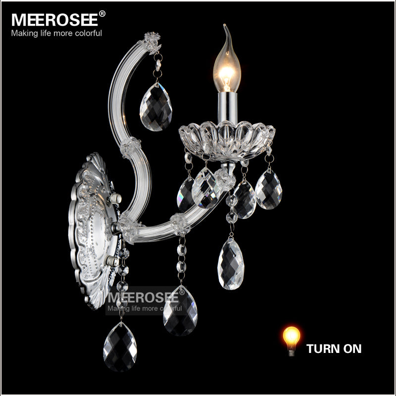 Meerosee Maria Theresa Crystal Wall Sconces Light Modern Indoor Home Lighting