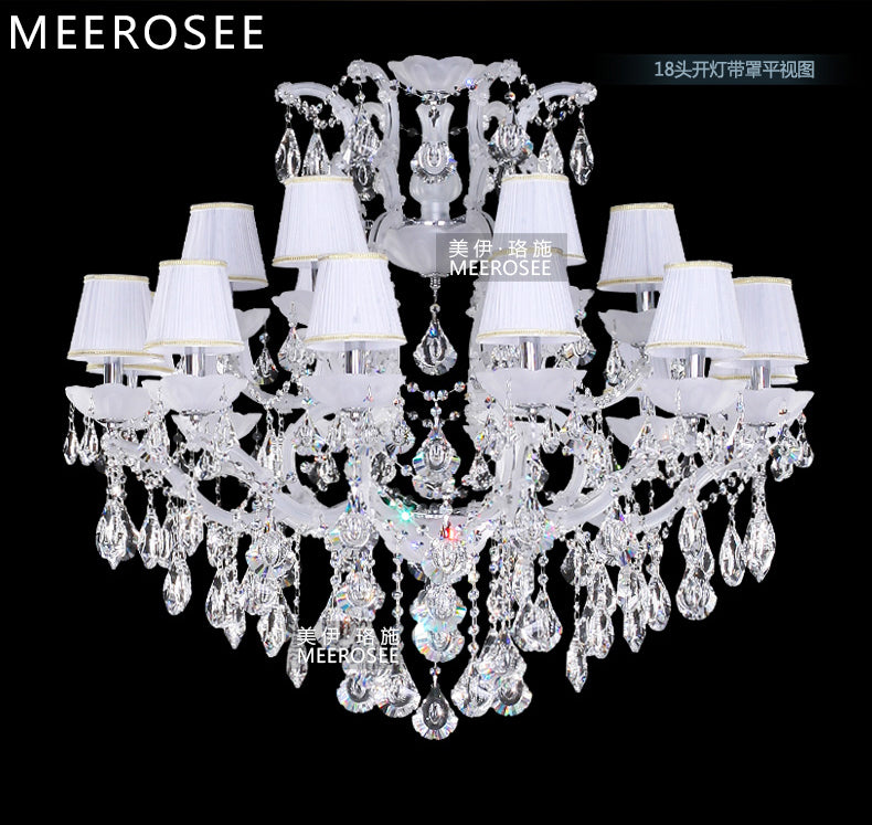 Meerosee Classical Chandelier Light Fixture Big Crystal Maria Theresa Pendant Lamp