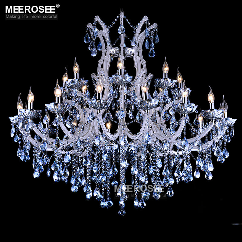 Meerosee Modern Blue Maria Theresa Crystal Chandelier Light D1200mm H1000mm