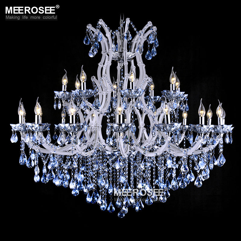Meerosee Modern Blue Maria Theresa Crystal Chandelier Light D1200mm H1000mm