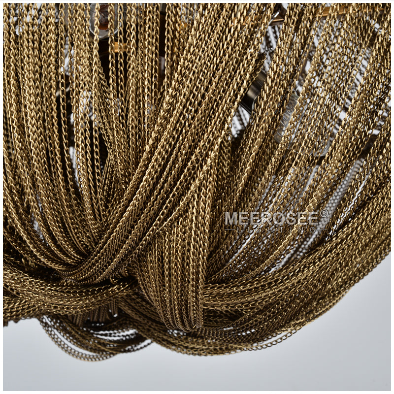 Meerosee Arrival Aluminum Chain Chandelier Light French Empire Bronze Pendant Lamp