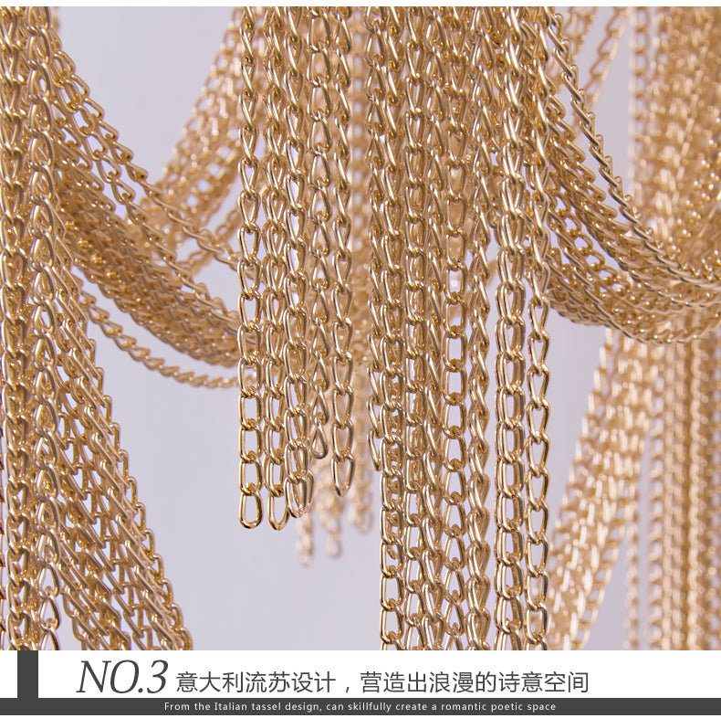 Meerosee Italia Tassel Wall Lighting Aluminium Chain Gold Wall Lamp MD83101