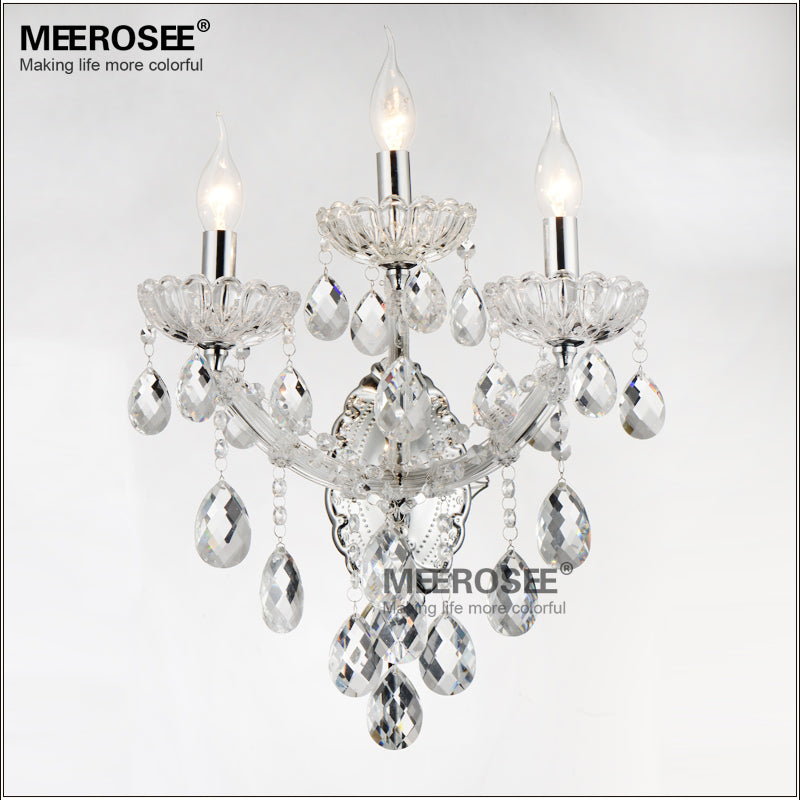 Meerosee Maria Theresa Crystal Wall Sconces Light Modern Indoor Home Lighting