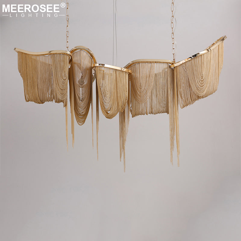 Modern Aluminium Chain Chandelier Home Lighting Luxury Italy Tassel Pendant Lamp