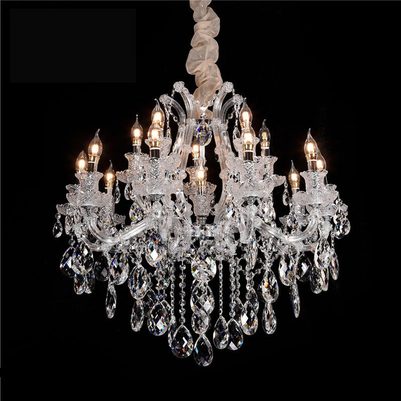 MEEROSEE Crystal Chandelier Light Luxury k9 Maria Theresa Pendant Lamp Fixture