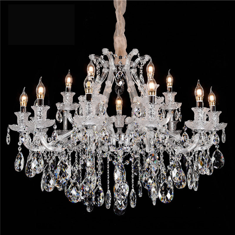 MEEROSEE Crystal Chandelier Light Luxury k9 Maria Theresa Pendant Lamp Fixture