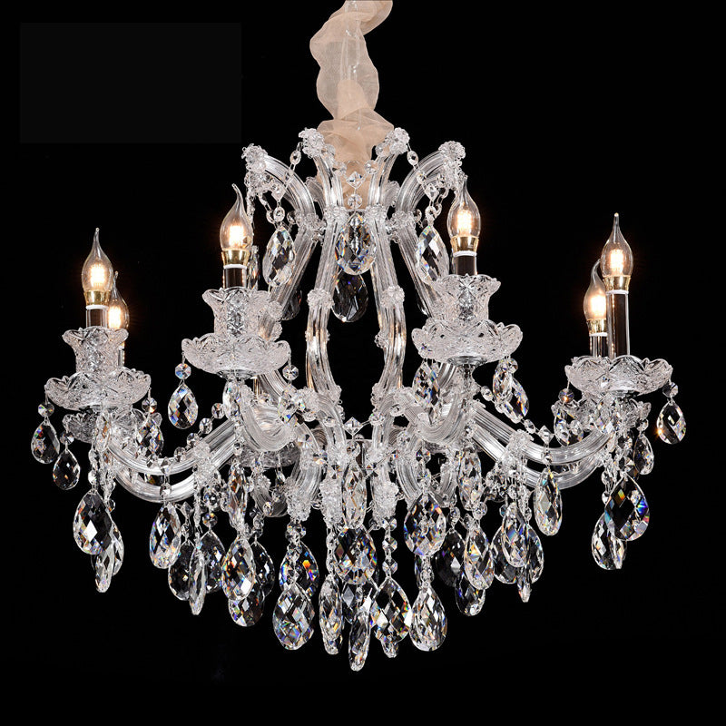 MEEROSEE Crystal Chandelier Light Luxury k9 Maria Theresa Pendant Lamp Fixture