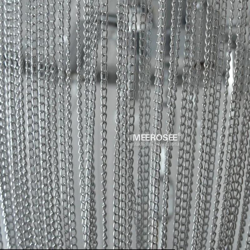 Modern Aluminum Chain Pendant Light Fixture Contemporary Chrome Chandelier Lamp