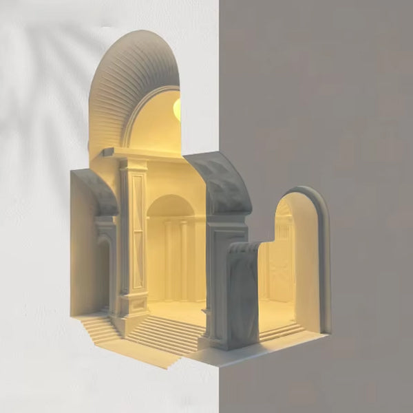 Corner embedded wall lamp