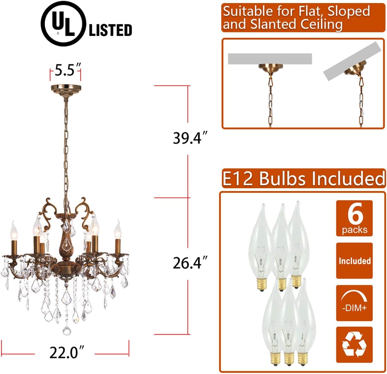 Crystal Chandeliers Contemporary Chandelier 6 Lights Island Lighting D22.1