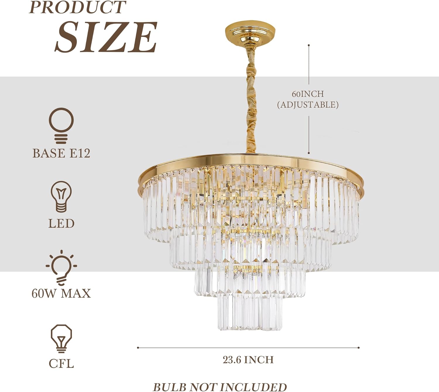 Luxurious Crystal Gold Modern Chandeliers Lights Pendant Ceiling Light