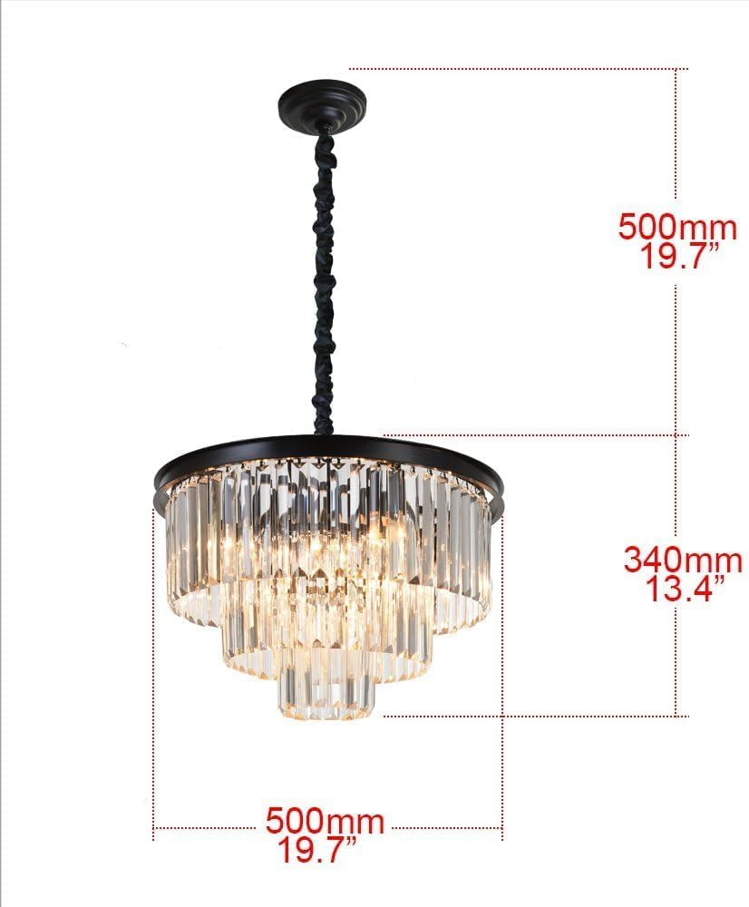 Meerosee Luxury Pendant lamp Modern Crystal Chandeliers Lighting for Living Room Hotel