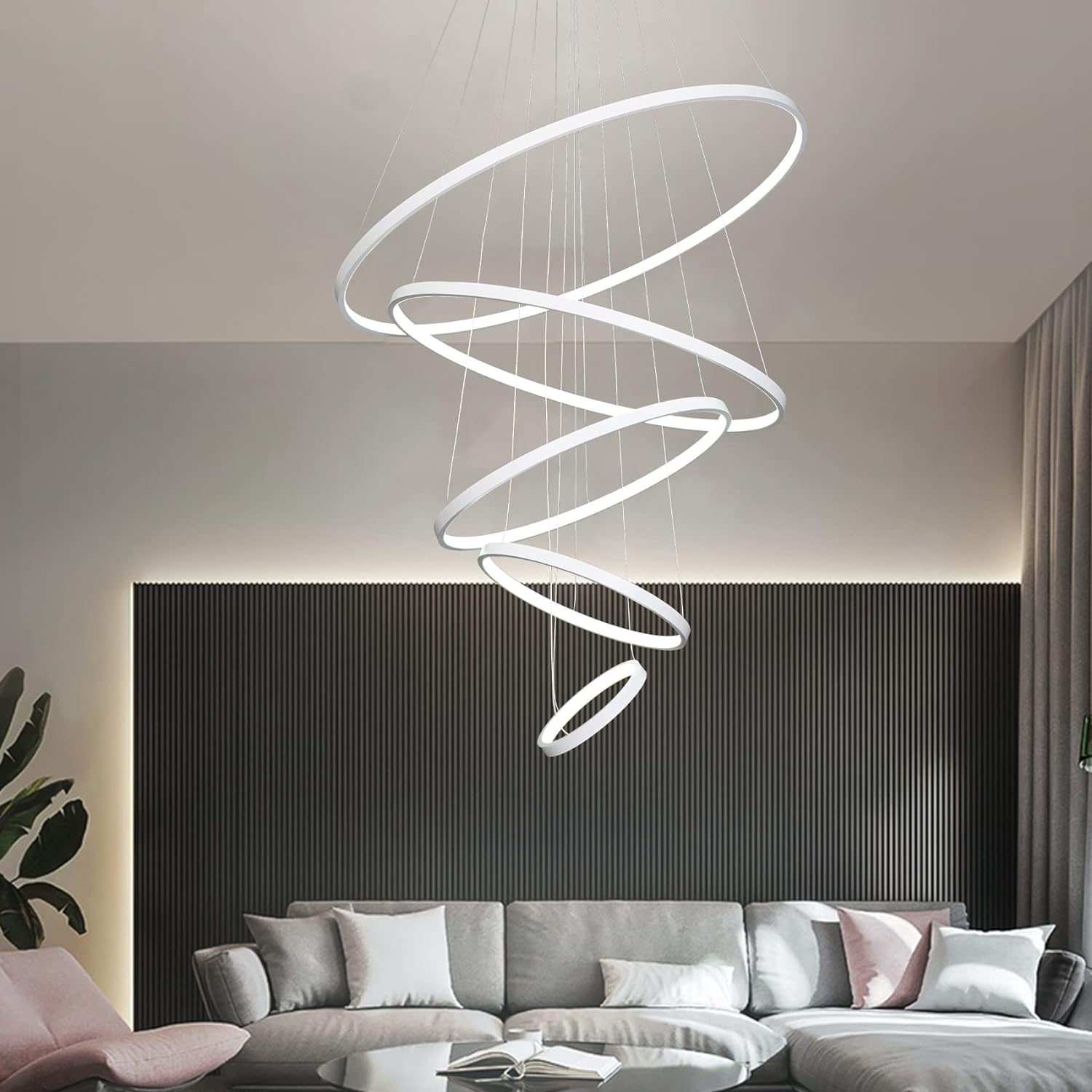 Modern LED Chandelier Lighting Dimmable Ceiling Dining Room Contemporary Pendant Lights