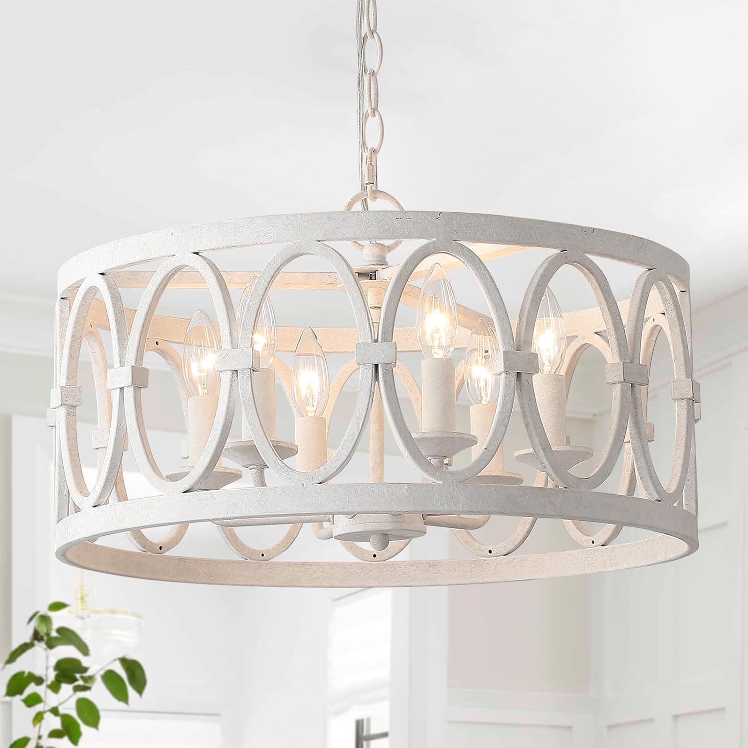 Modern Farmhouse Antique Chandelier Light for Dining Room Kitchen W19.7