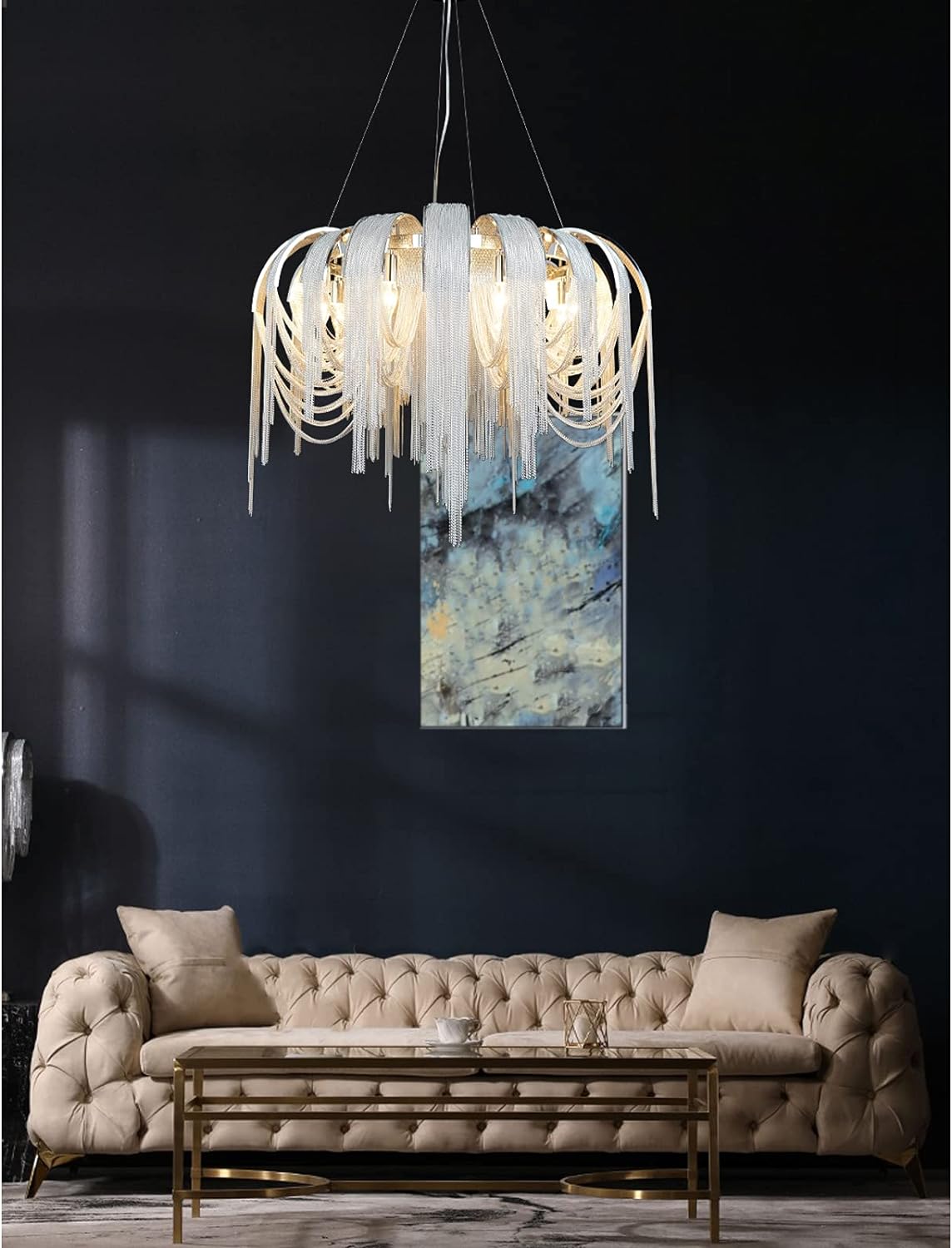 Modern Chandeliers Light Fixtures Contemporary Pendant Ceiling Lamp D34.48''