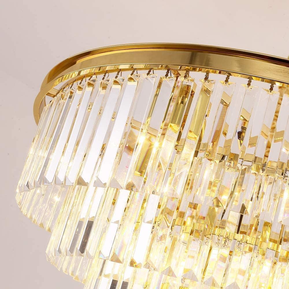 Luxurious Crystal Gold Modern Chandeliers Lights Pendant Ceiling Light