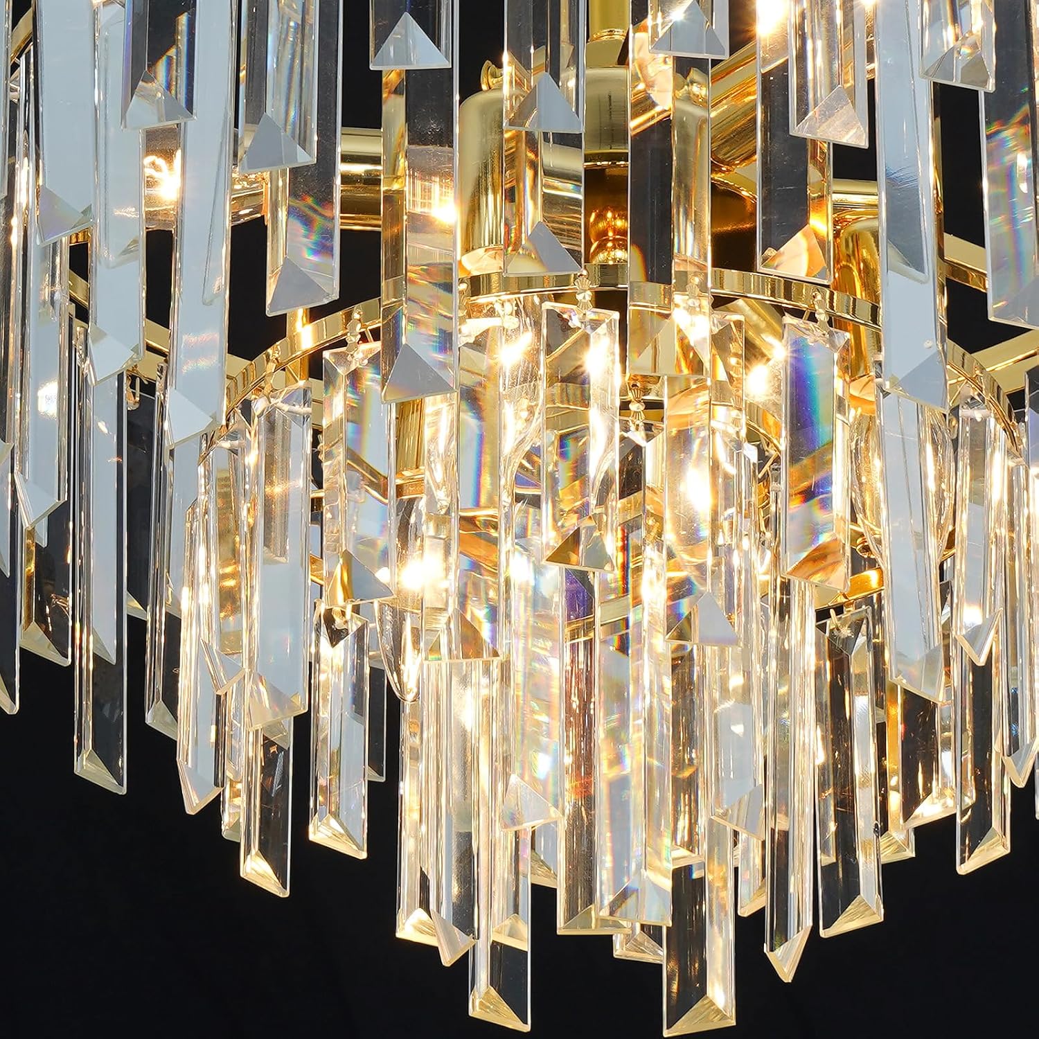 Luxury Crystal Gold Chandelier Lighting Modern Contemporary Large Pendant Ceiling Lamp