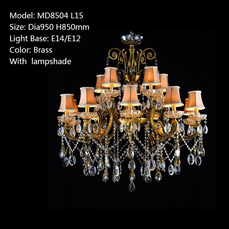 Meerosee Luxury Crystal Chandelier Light Fixture Modern Pendant Lamp