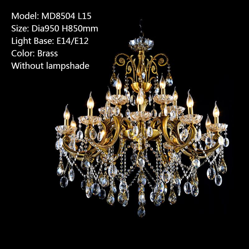 Meerosee Luxury Crystal Chandelier Light Fixture Modern Pendant Lamp