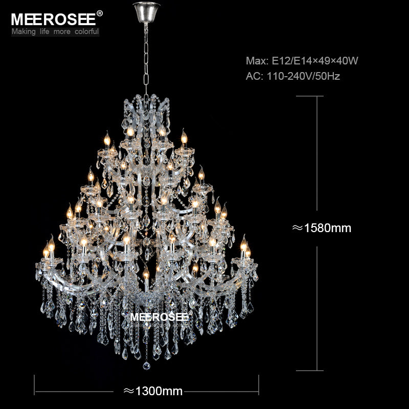 Meerosee Modern Luxurious Crystal Chandelier Lighting Maria Theresa Pendant Lamp