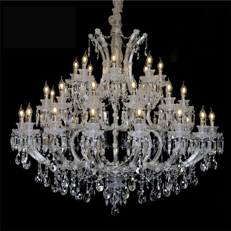 MEEROSEE Crystal Chandelier Light Luxury k9 Maria Theresa Pendant Lamp Fixture