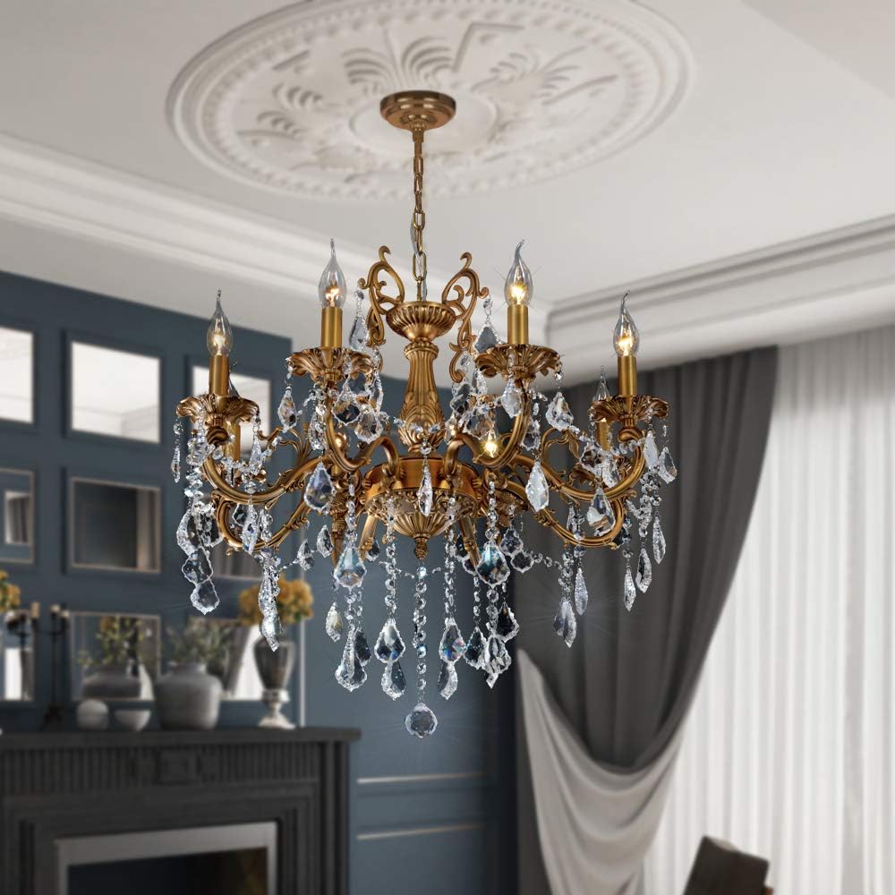 Crystal Chandeliers Contemporary Chandelier 6 Lights Island Lighting D22.1